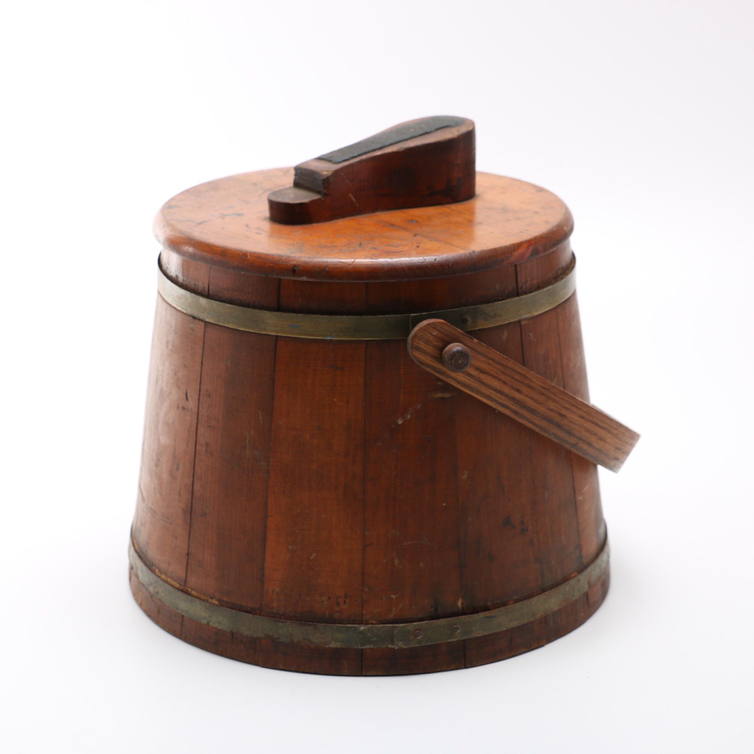 Vintage Firkin Shoe Shine Prop Bucket