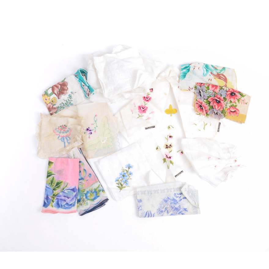 Vintage Floral Handkerchief Collection