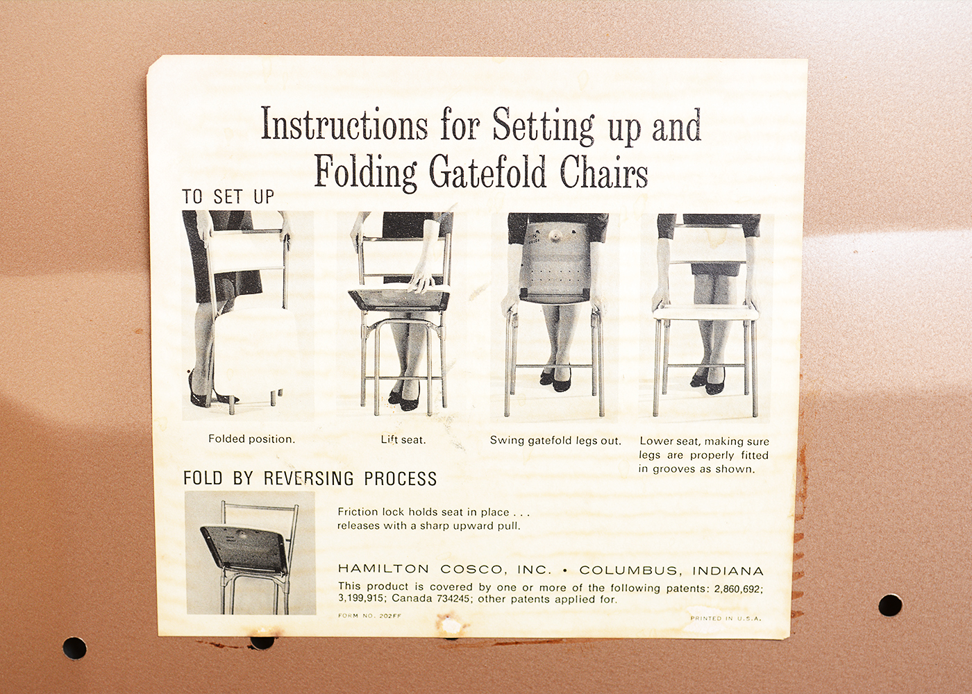 Four Vintage Cosco Gatefold Chairs