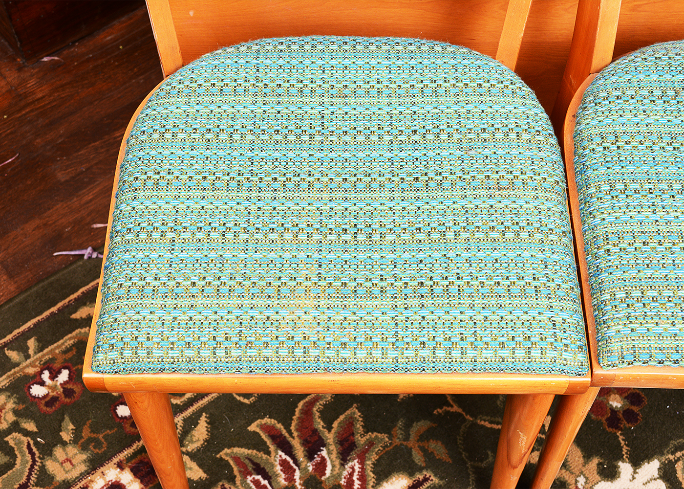 Mid Century Modern Heywood-Wakefield Drop Leaf Dining Table and Four Chairs