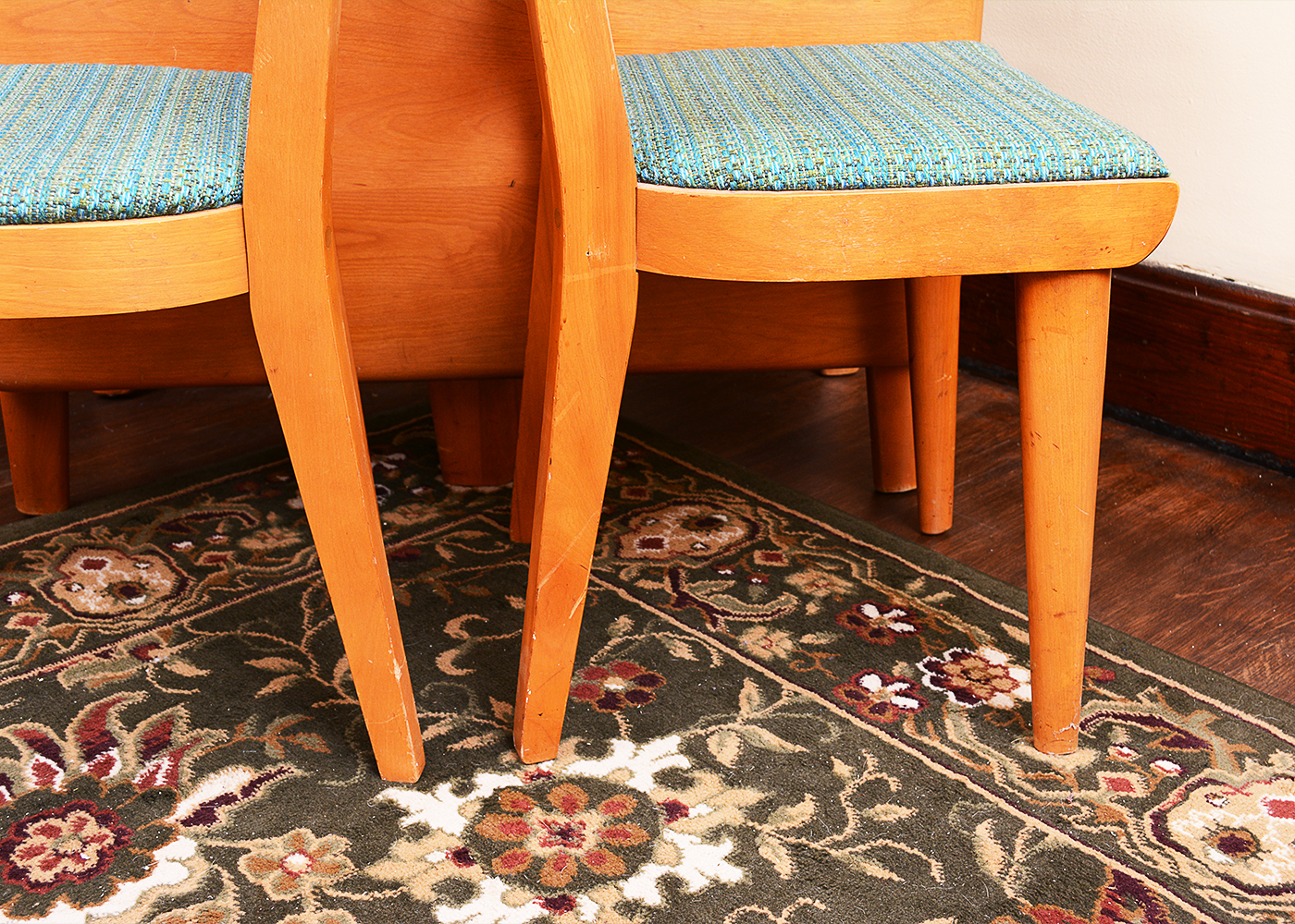 Mid Century Modern Heywood-Wakefield Drop Leaf Dining Table and Four Chairs
