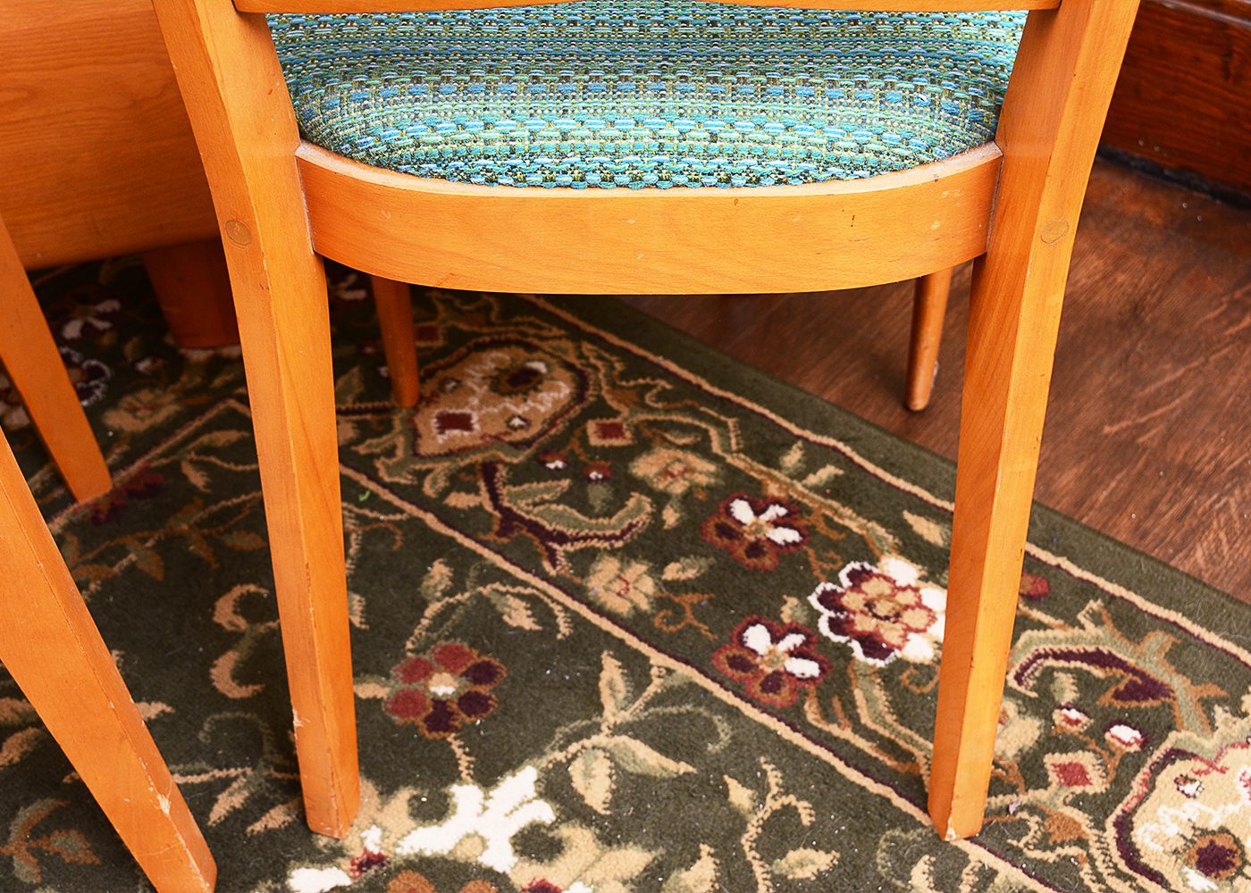 Mid Century Modern Heywood-Wakefield Drop Leaf Dining Table and Four Chairs