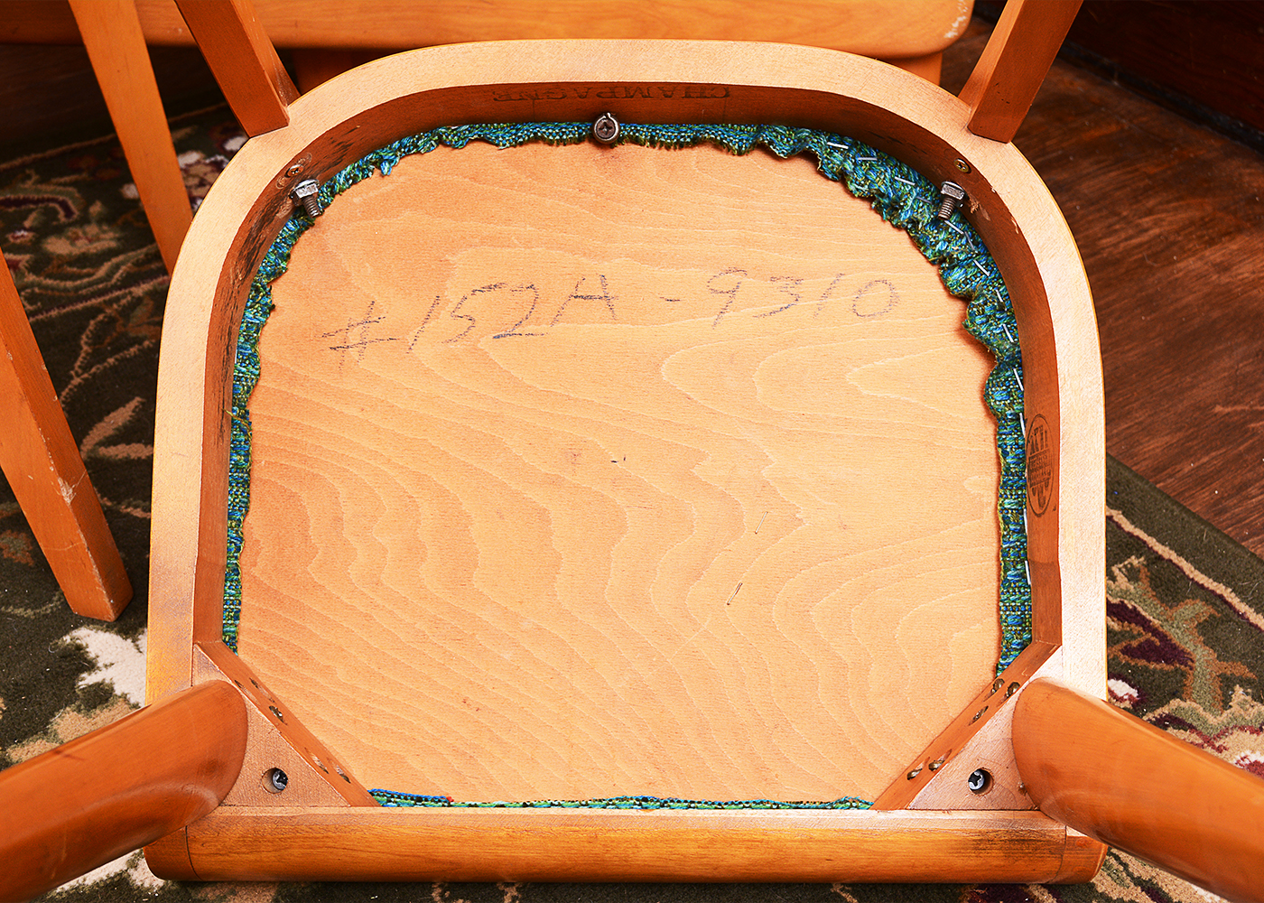 Mid Century Modern Heywood-Wakefield Drop Leaf Dining Table and Four Chairs