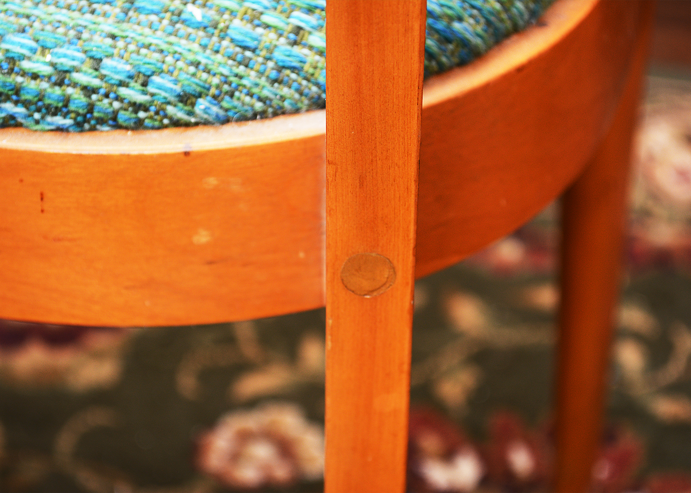 Mid Century Modern Heywood-Wakefield Drop Leaf Dining Table and Four Chairs