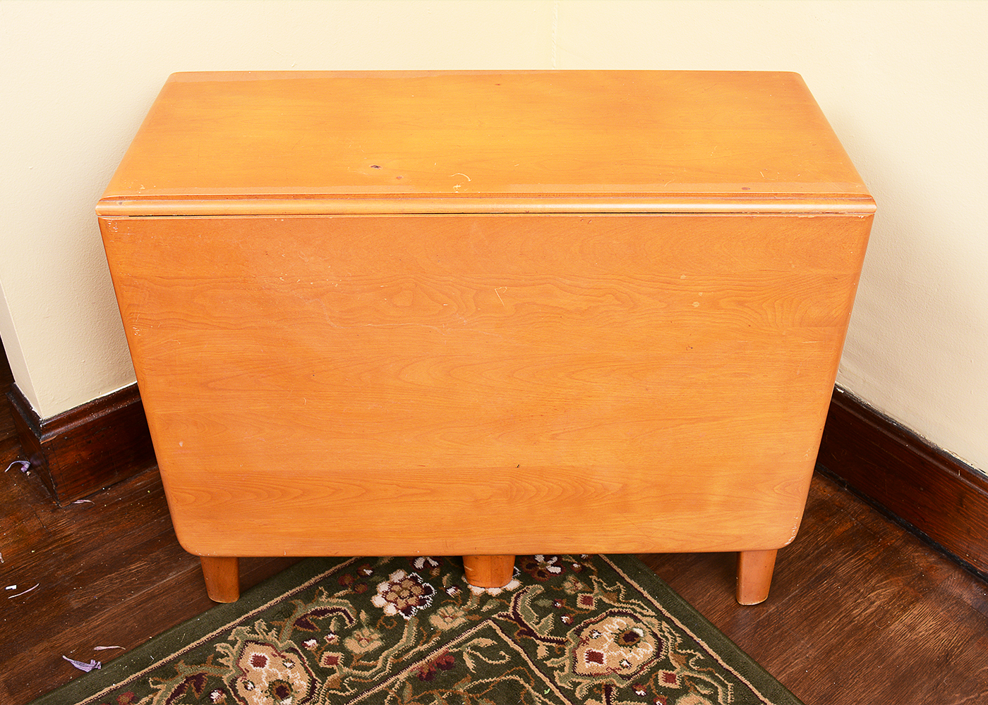 Mid Century Modern Heywood-Wakefield Drop Leaf Dining Table and Four Chairs