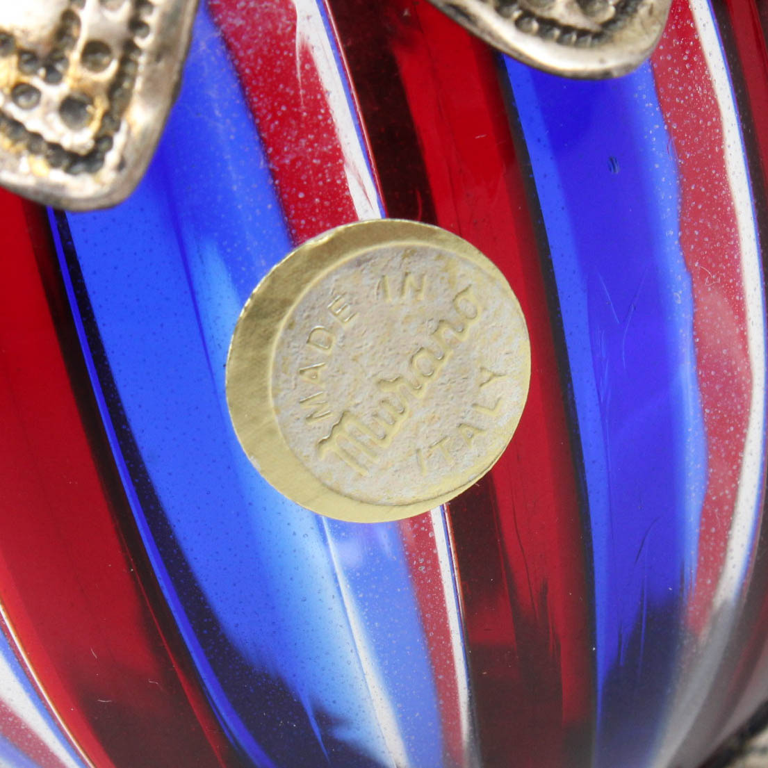 Murano Glass and Sterling Silver Clown Figurine from the Pagliacci D'Argento Collection