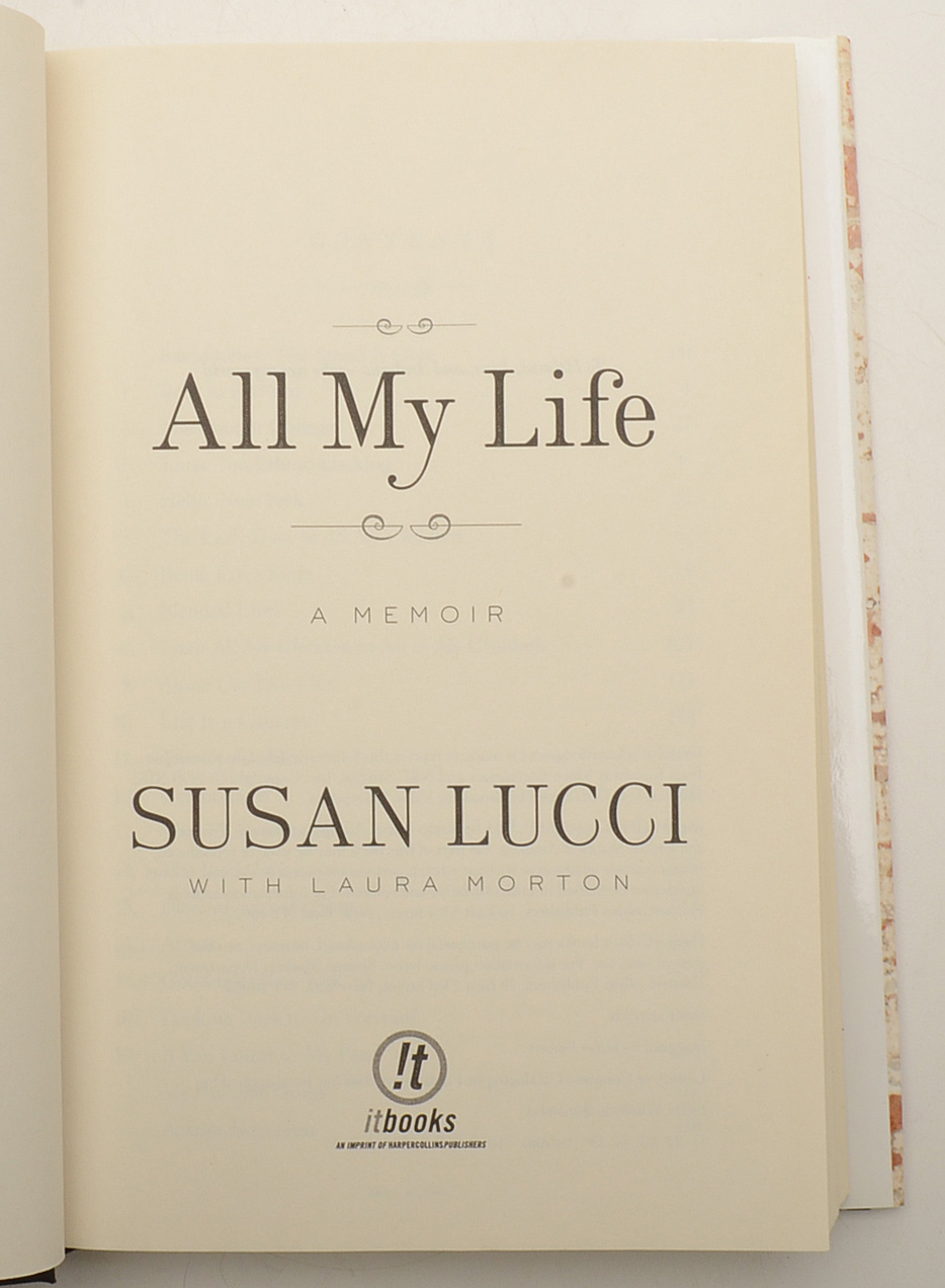 "All My Life" - Susan Will Write Inscription To Winning Bidder