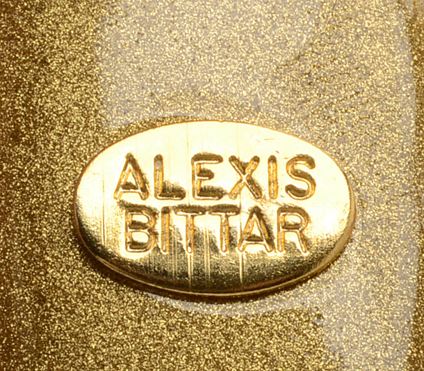 Alexis Bittar Lucite Pierced Earrings Encrusted with Swarovski Crystals