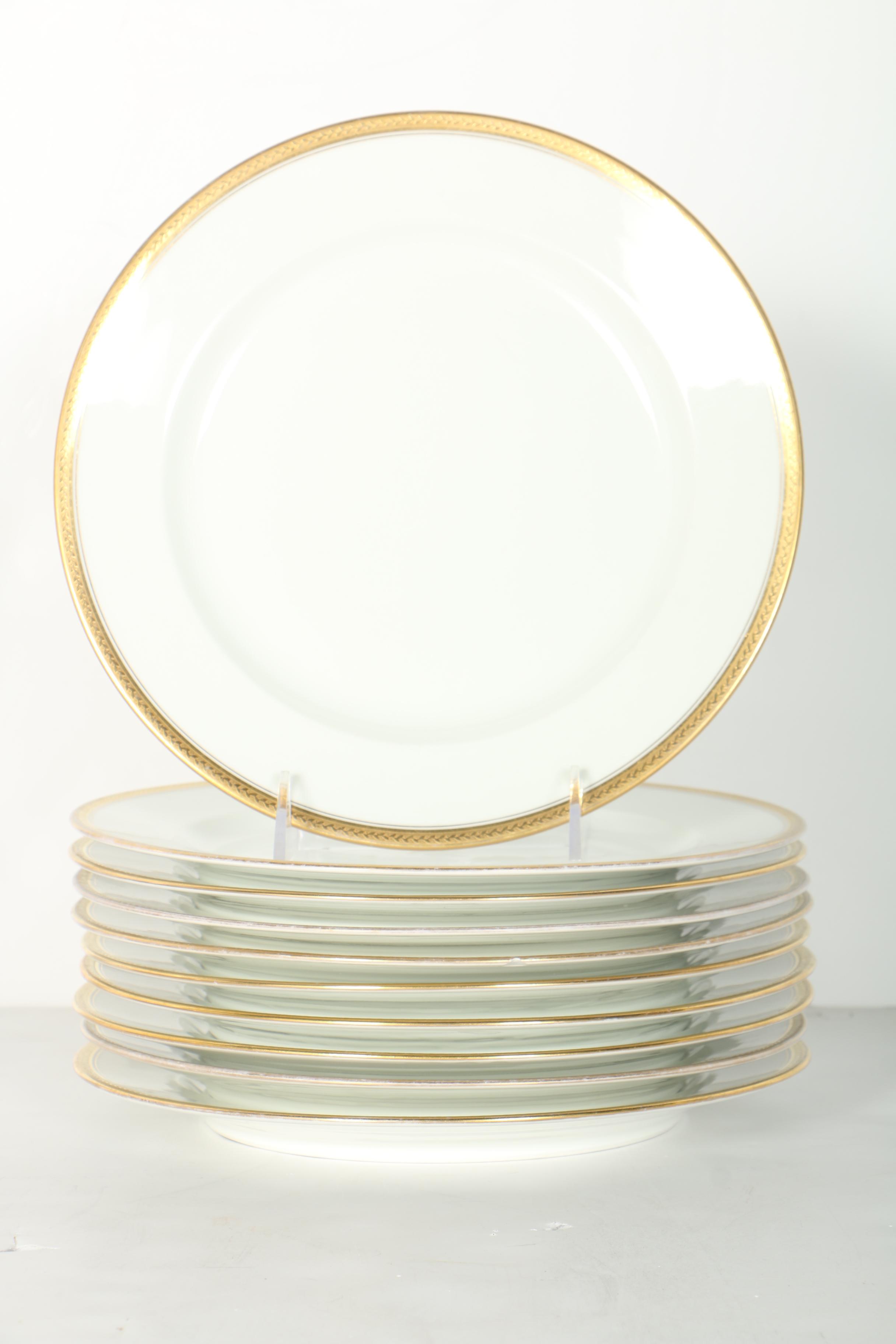Vignaud Limoges Gold Tone Rimmed China Set