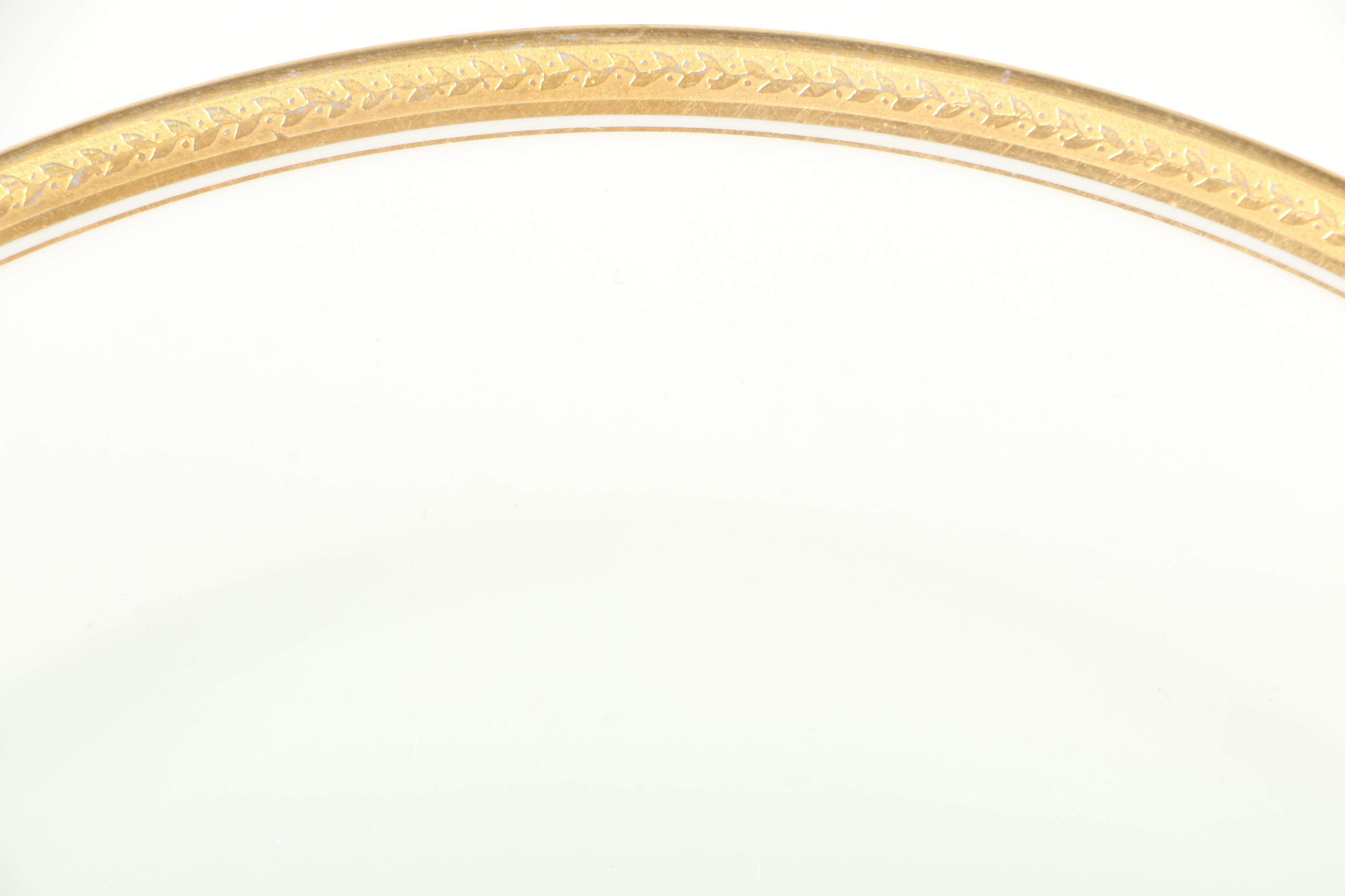 Vignaud Limoges Gold Tone Rimmed China Set