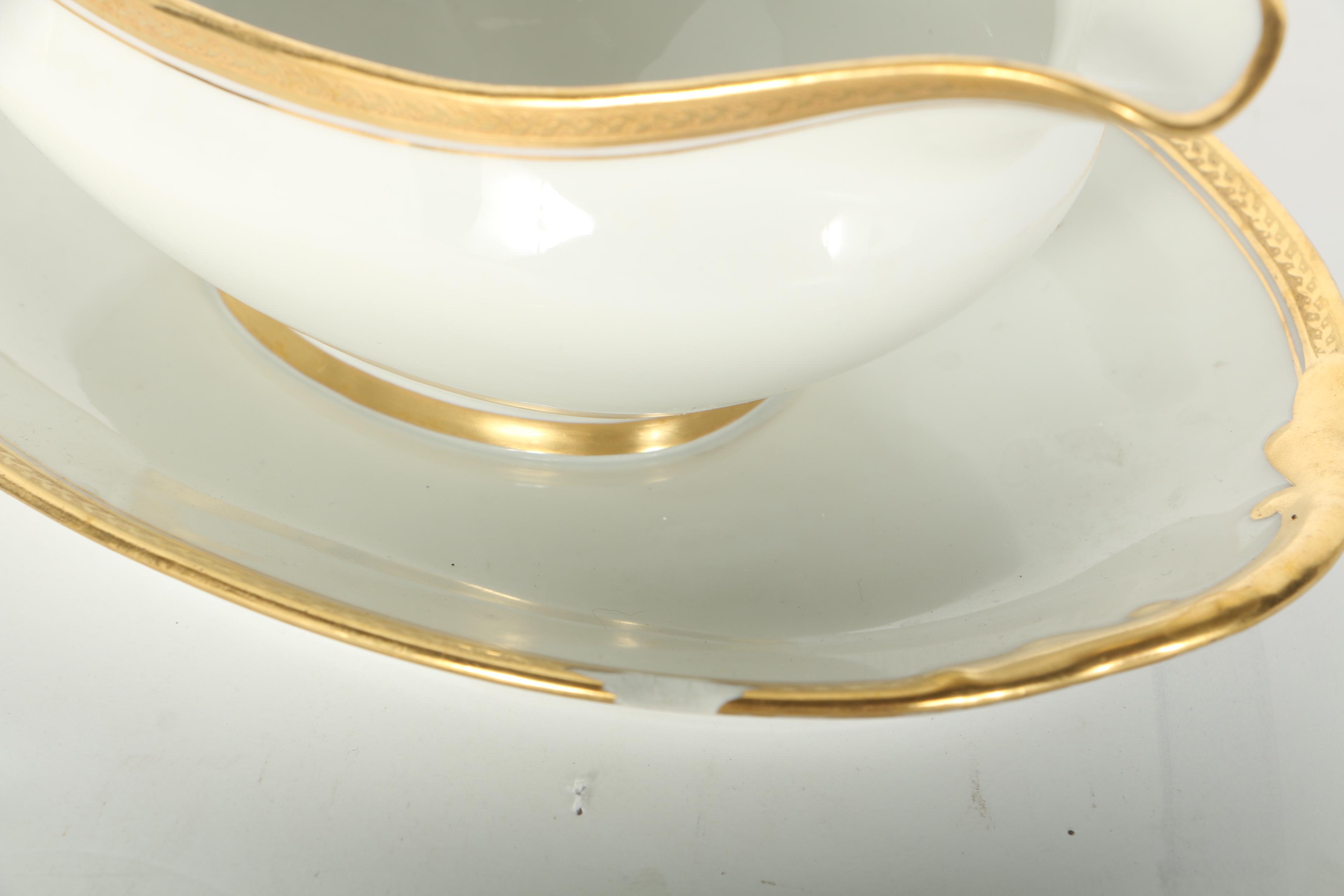 Vignaud Limoges Gold Tone Rimmed China Set