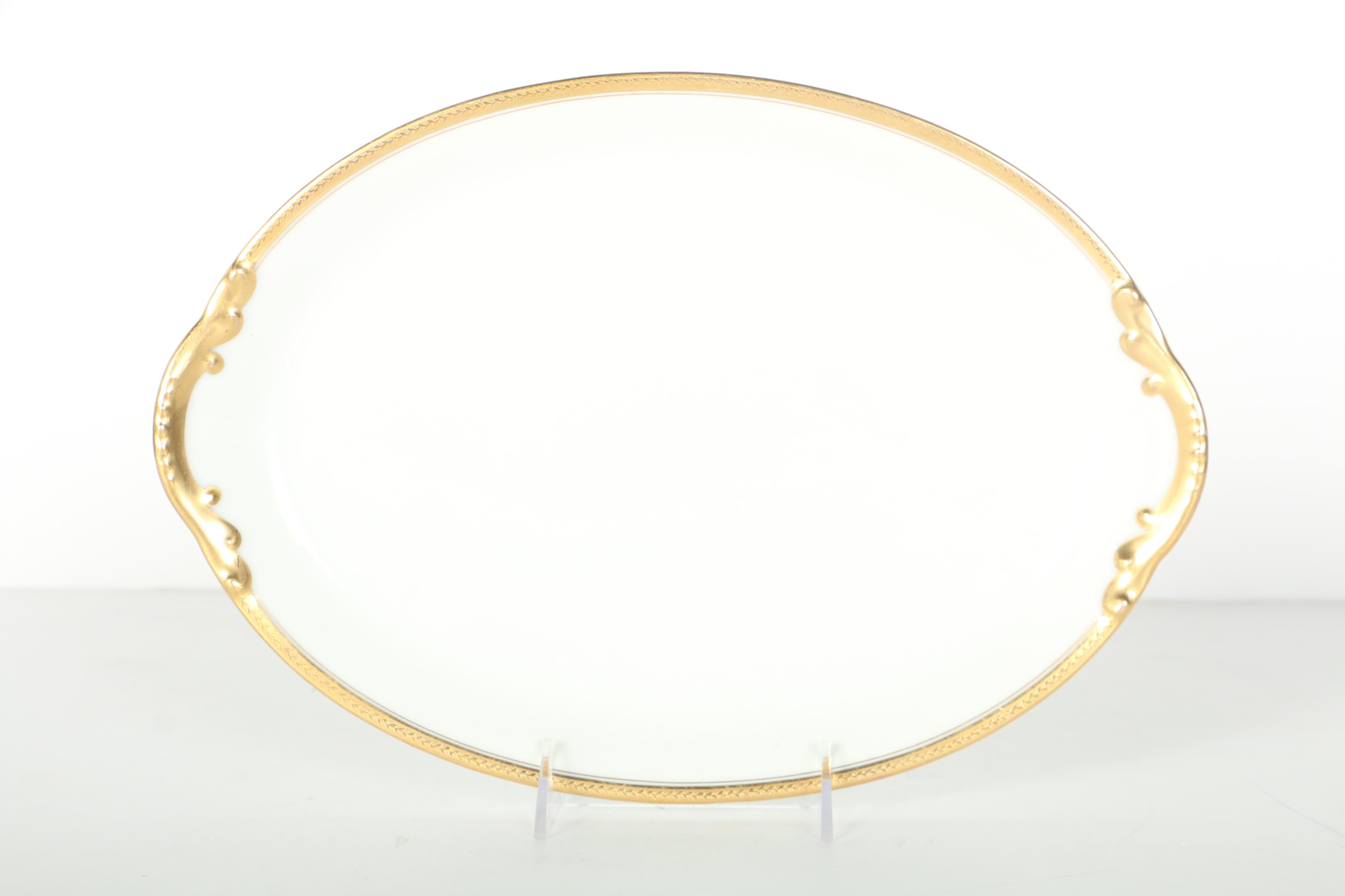 Vignaud Limoges Gold Tone Rimmed China Set