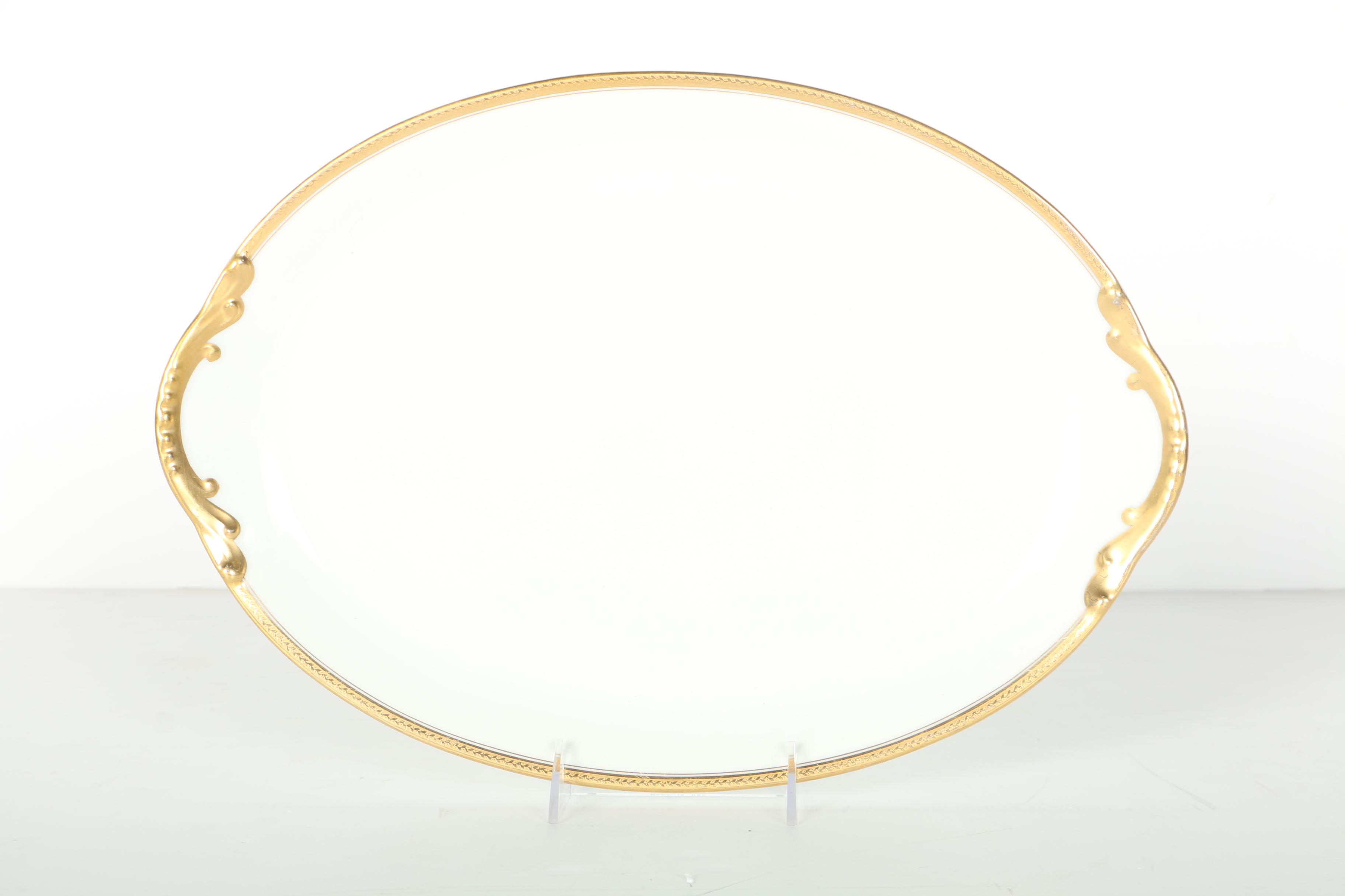 Vignaud Limoges Gold Tone Rimmed China Set