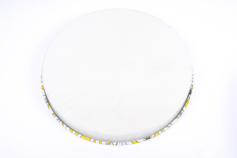 Glass Bowl and Metal Tray