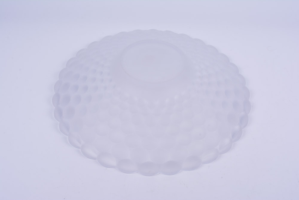 Glass Bowl and Metal Tray