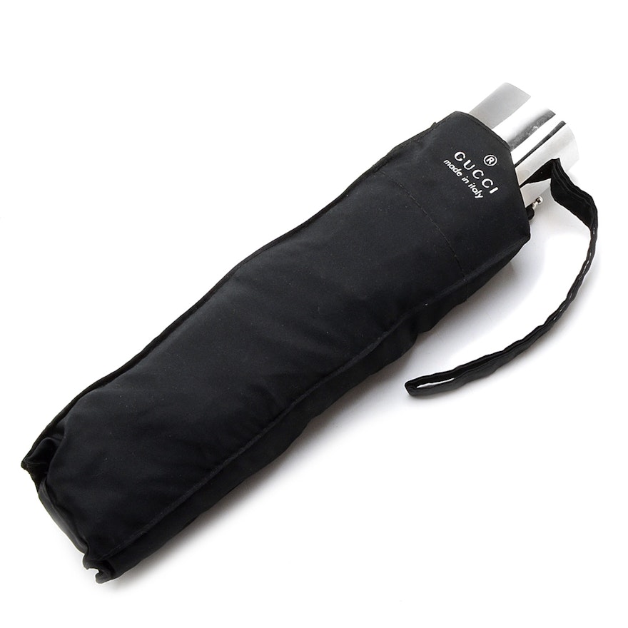 Gucci Black Nylon Umbrella