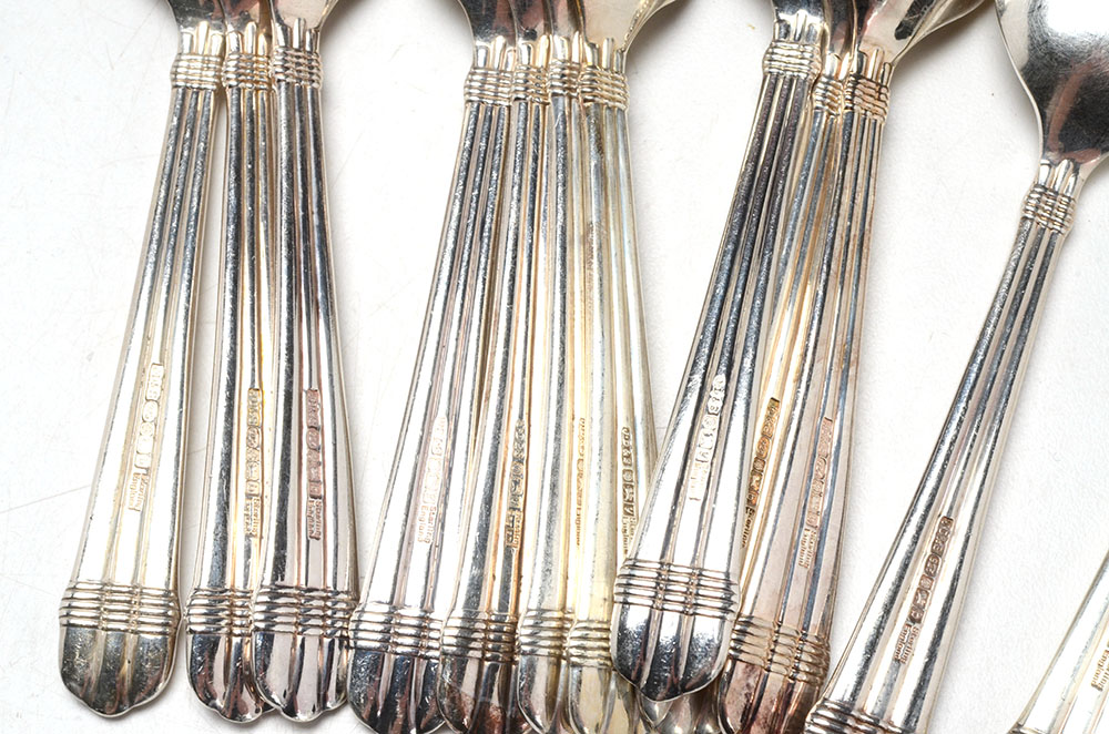 James Dixon and Sons Sterling Silver Flatware Set