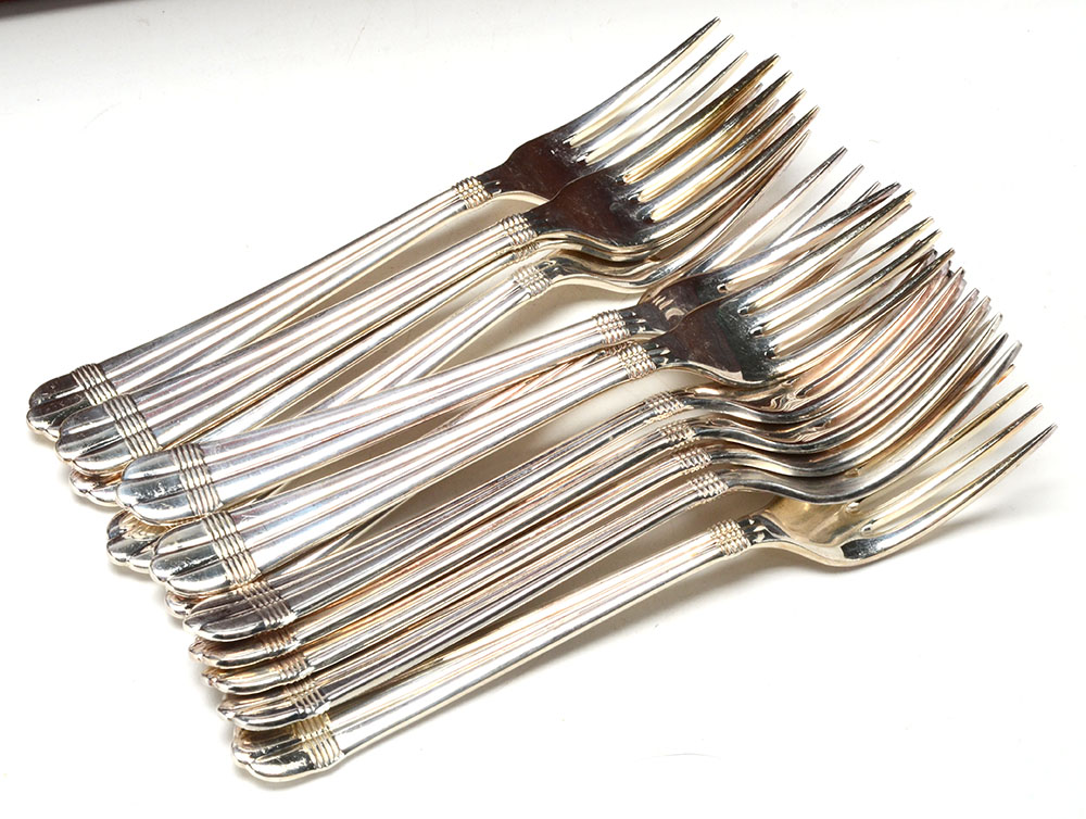 James Dixon and Sons Sterling Silver Flatware Set
