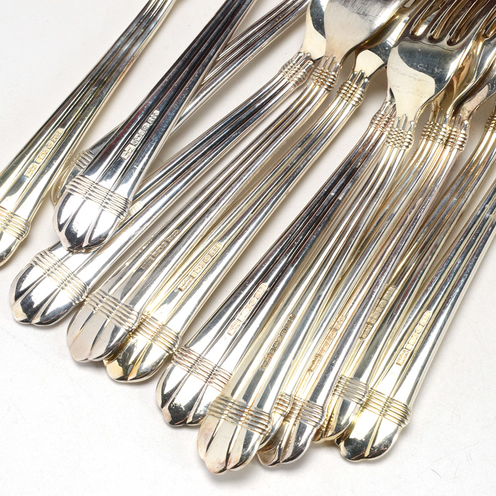 James Dixon and Sons Sterling Silver Flatware Set