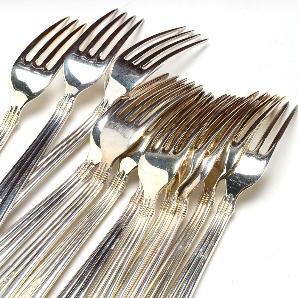 James Dixon and Sons Sterling Silver Flatware Set