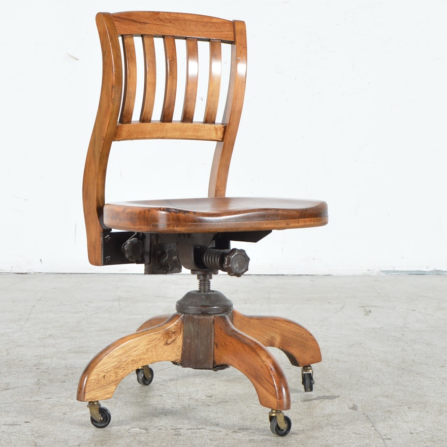 Vintage Oak Murphy Office Chair