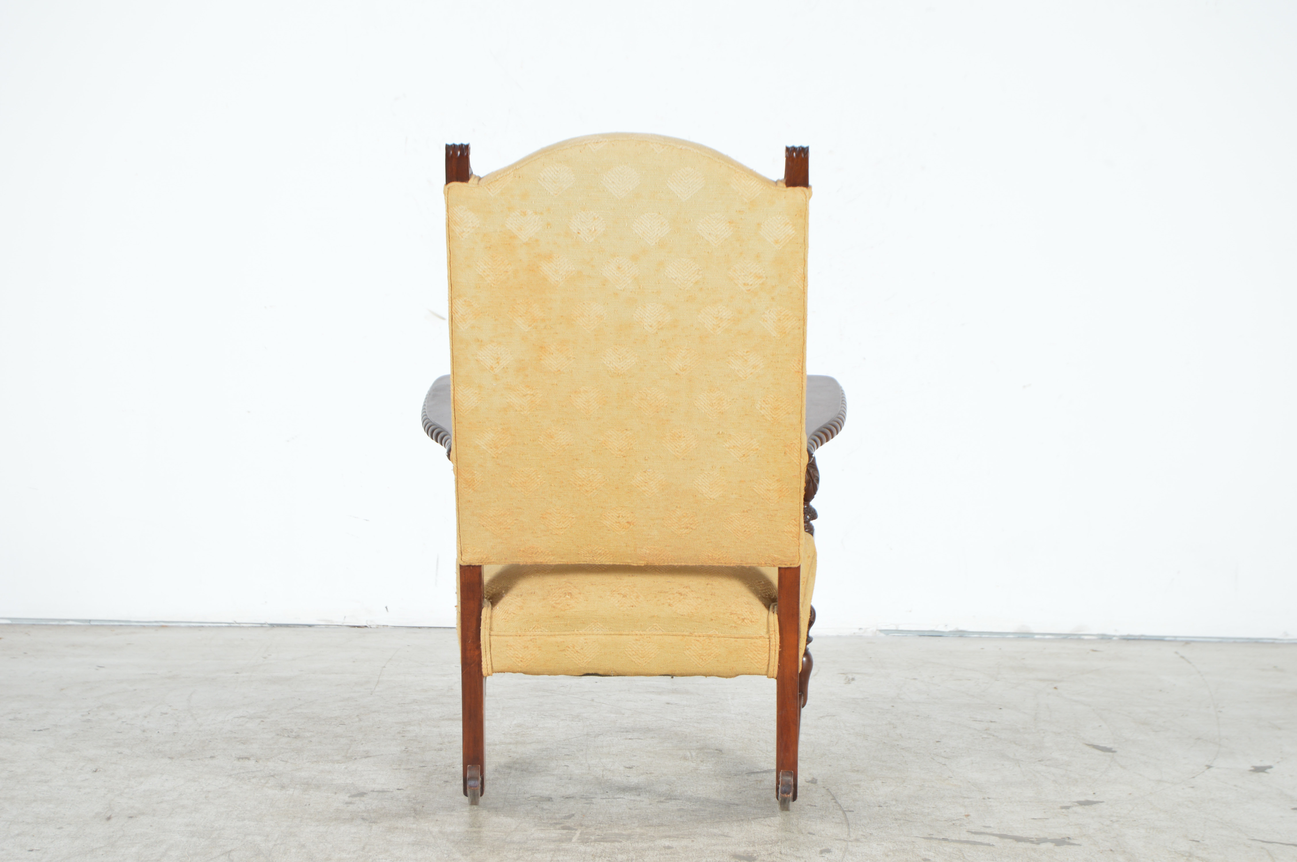 Liverpool Wood and Upholstery Antique Rocking Chair