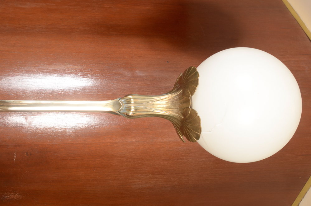 Pair of Art Nouveau Brass Floor Lamps