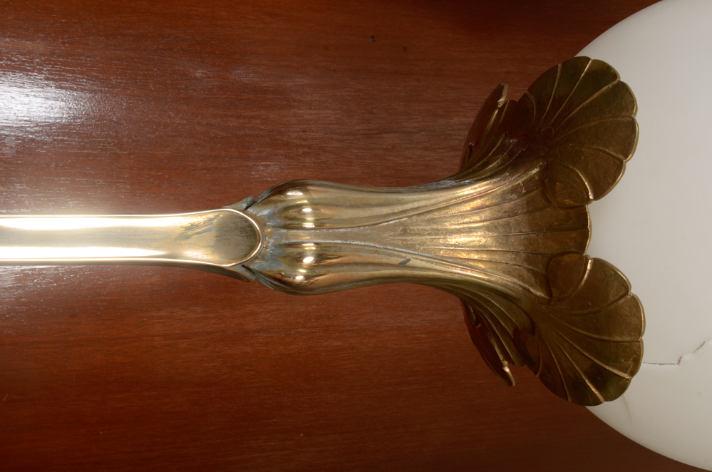 Pair of Art Nouveau Brass Floor Lamps