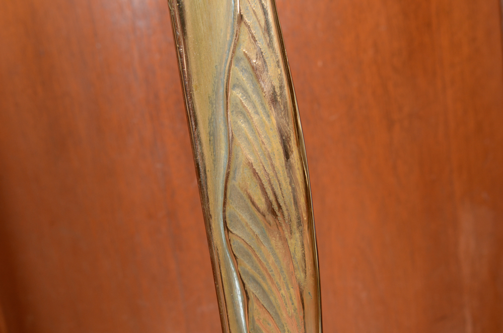 Pair of Art Nouveau Brass Floor Lamps