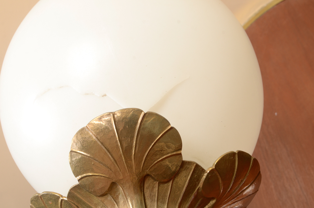 Pair of Art Nouveau Brass Floor Lamps