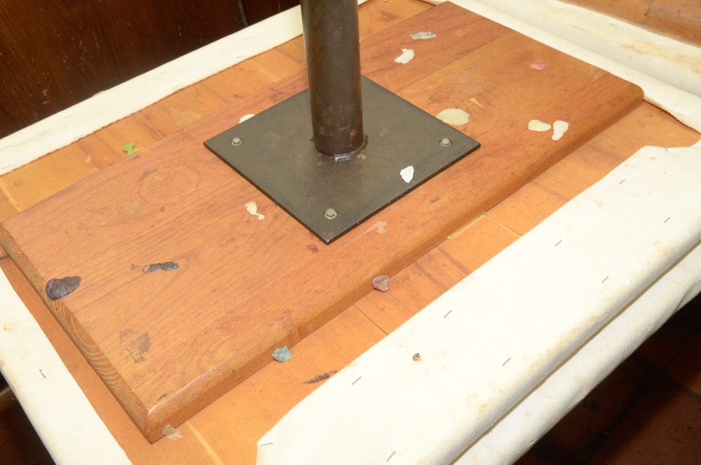 Ten Restaurant Pedestal Tables With Cast Metal Bases