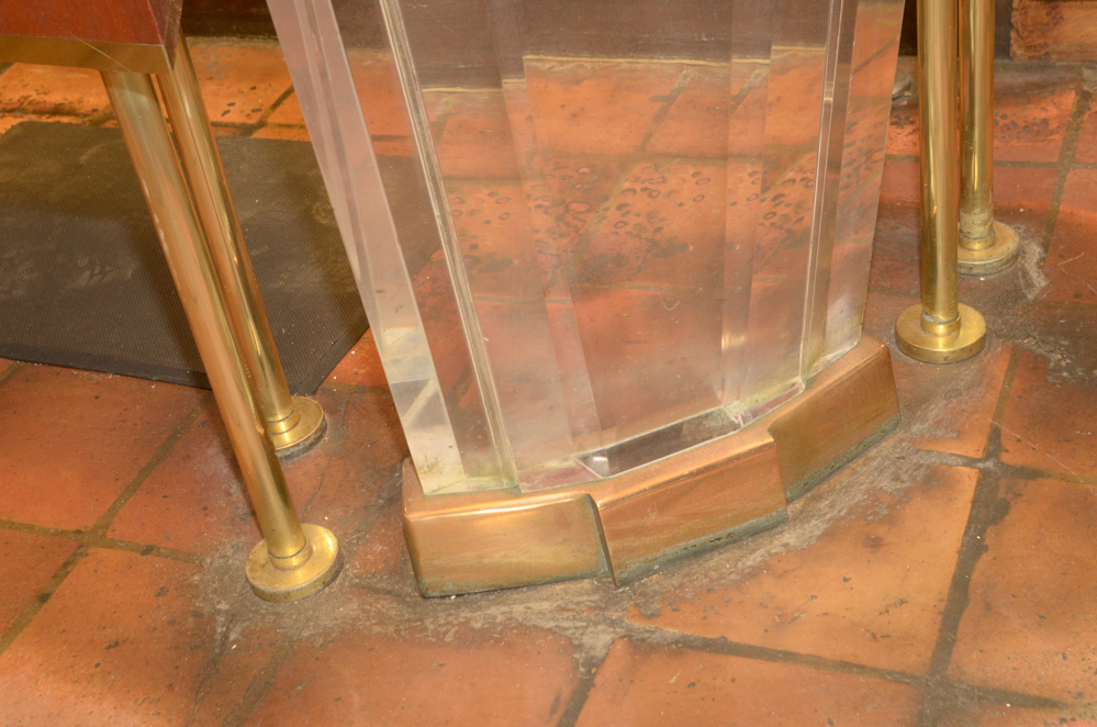 Acrylic Restaurant Host Stand with L-Shaped Station