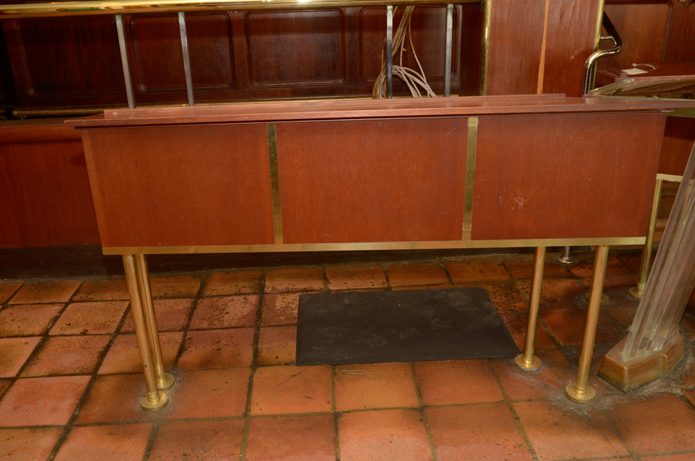 Acrylic Restaurant Host Stand with L-Shaped Station