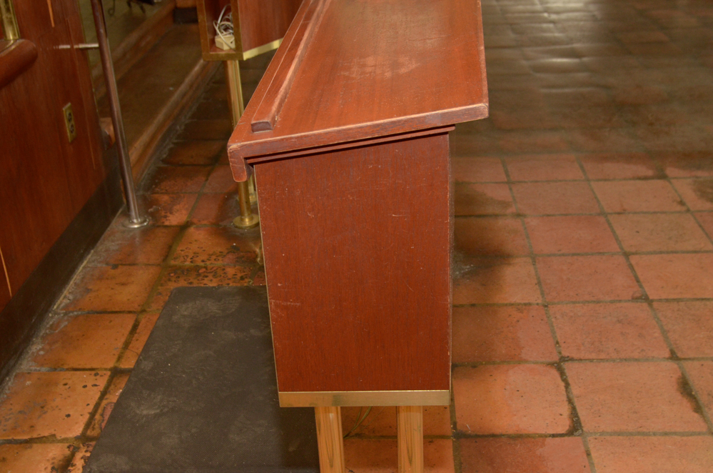 Acrylic Restaurant Host Stand with L-Shaped Station