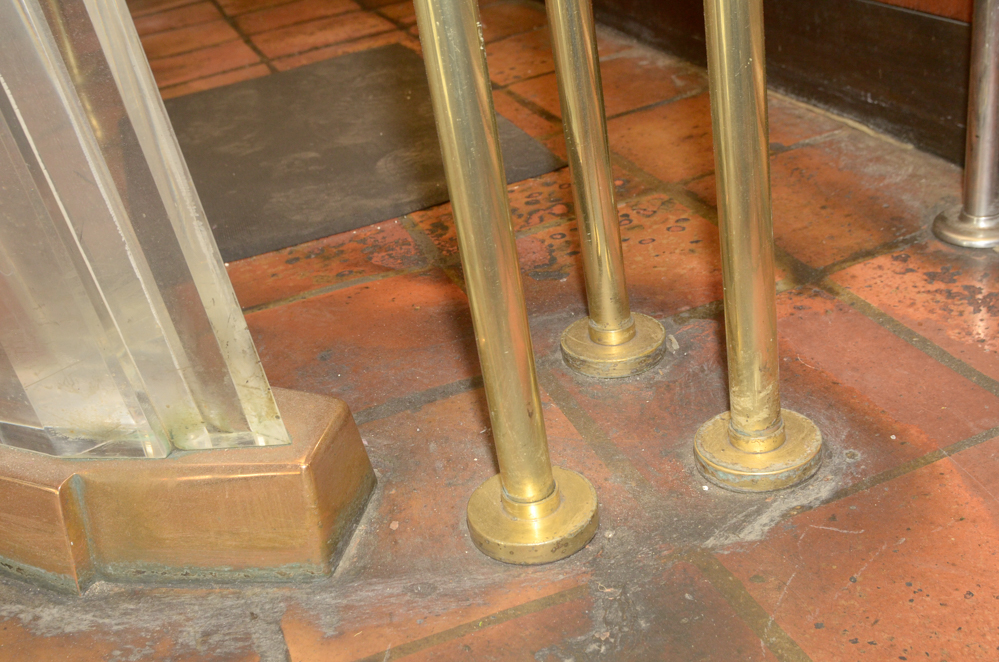 Acrylic Restaurant Host Stand with L-Shaped Station