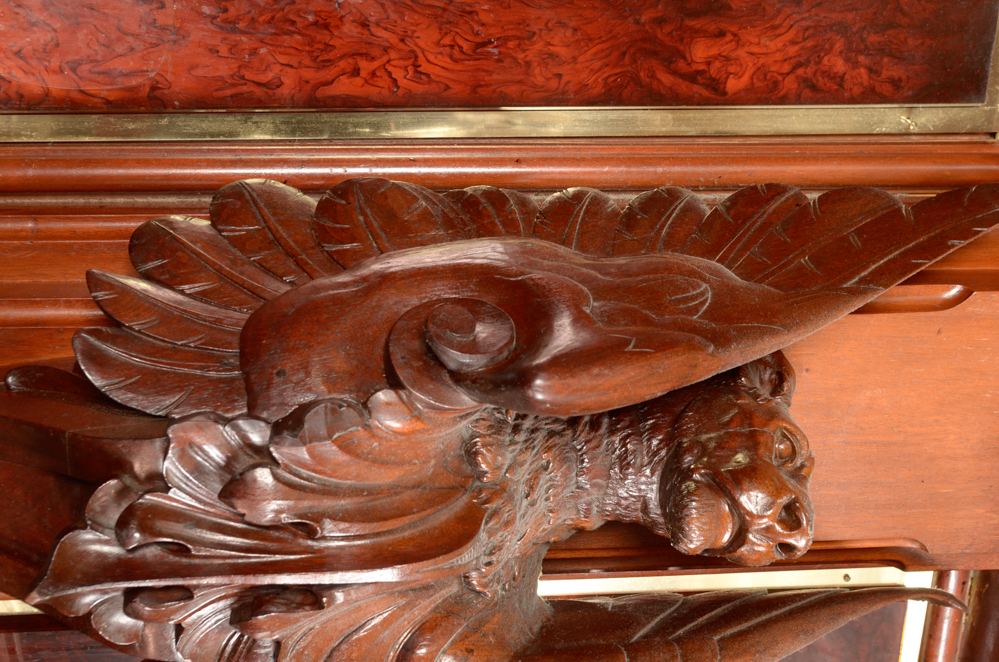 Pair of Winged Lion Architectural Elements