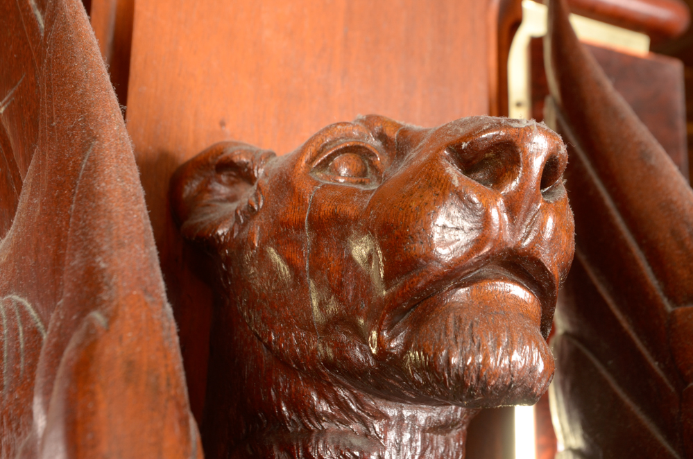 Pair of Winged Lion Architectural Elements