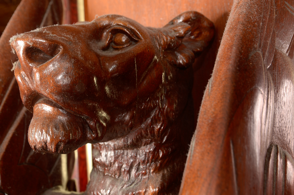 Pair of Winged Lion Architectural Elements