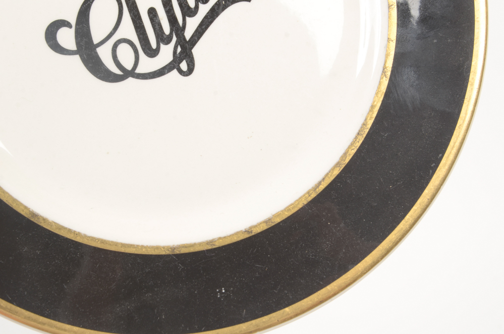 Eight "Clyde's" Dinner Plates
