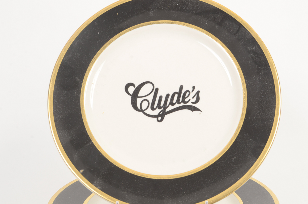 12 "Clyde's" Dinner Plates
