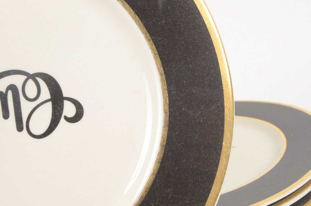 12 "Clyde's" Dinner Plates