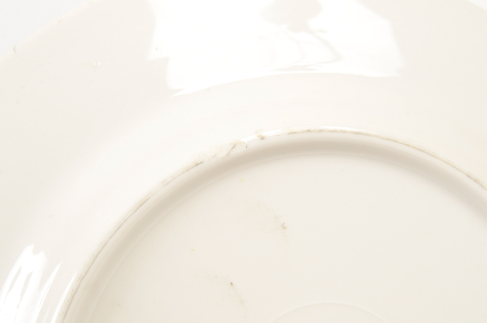 Eight "Clyde's" Dinner Plates