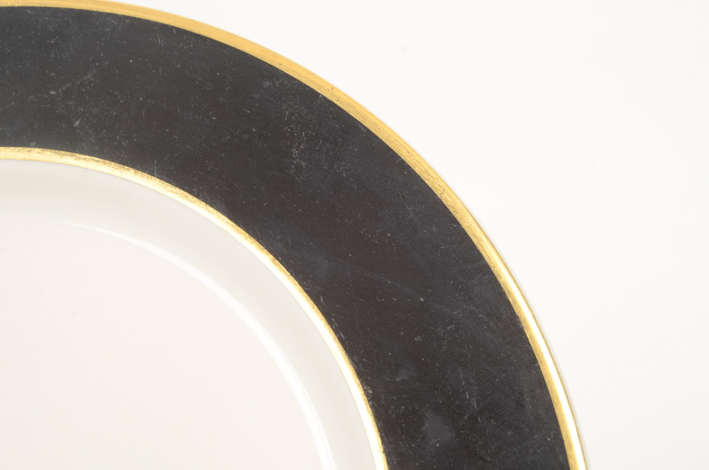 Eight "Clyde's" Dinner Plates