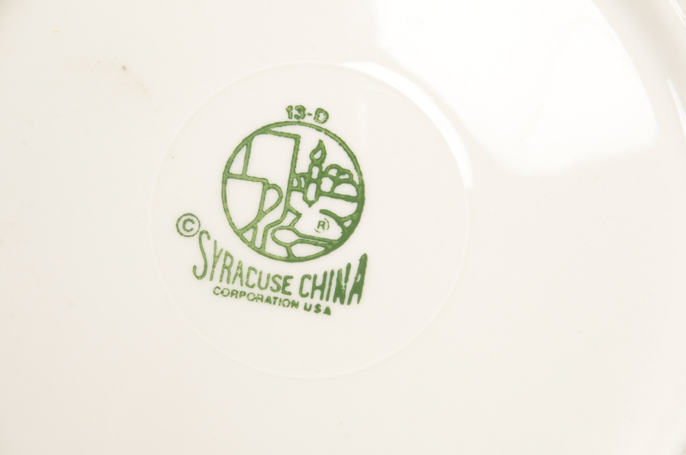 Eight "Clyde's" Dinner Plates