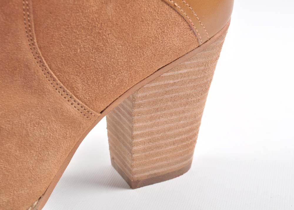 Donald J. Pliner Brown Seude and Leather Booties