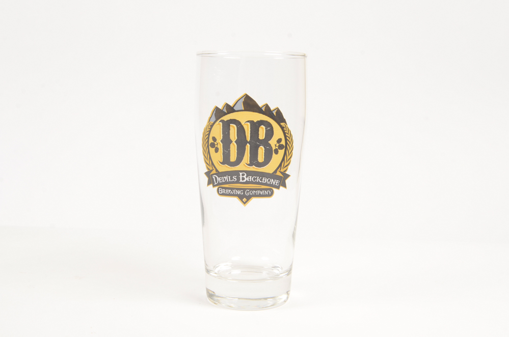 Collection of 33 Devil's Backbone Beer Glasses