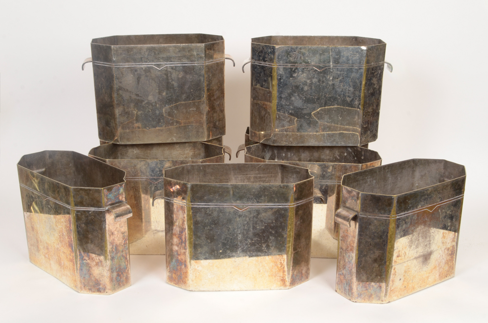 Nine Silver Plated Ice Buckets