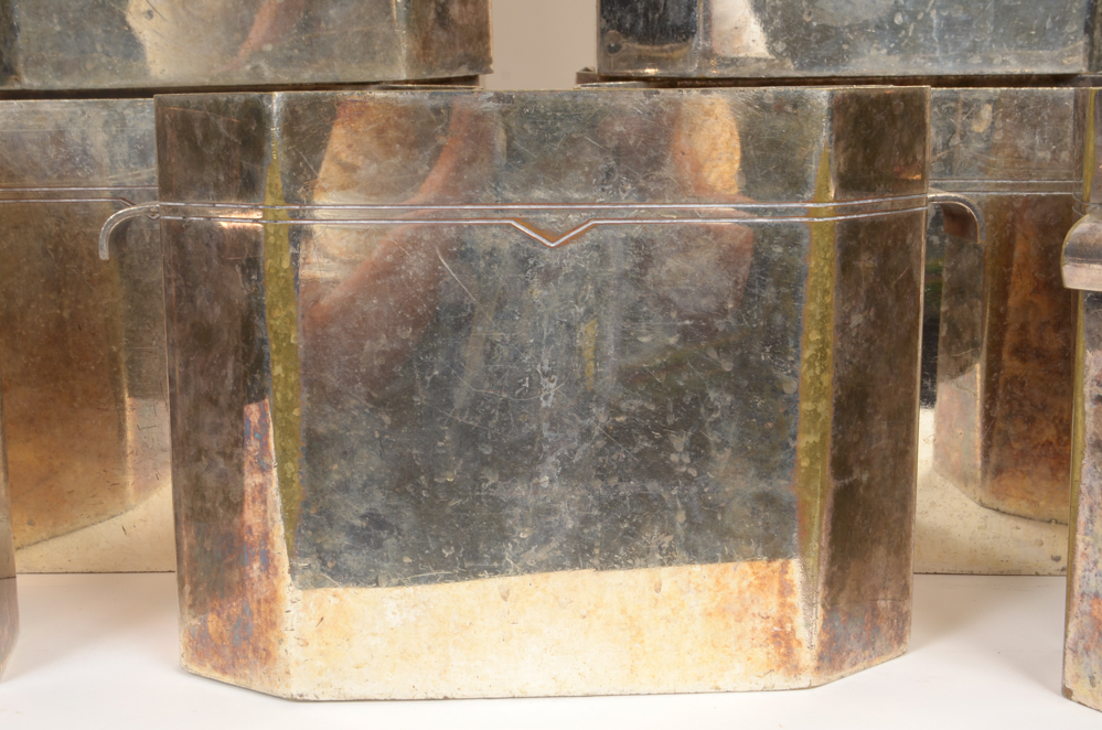 Nine Silver Plated Ice Buckets