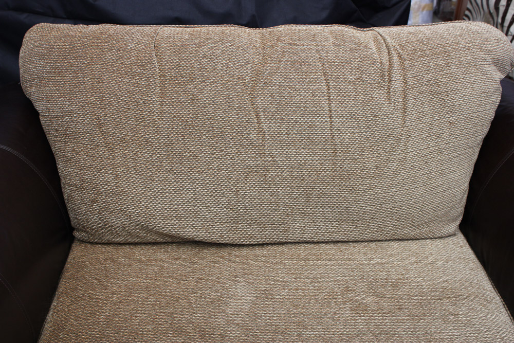 Bernhardt Leather and Fabric Oversized Armchair