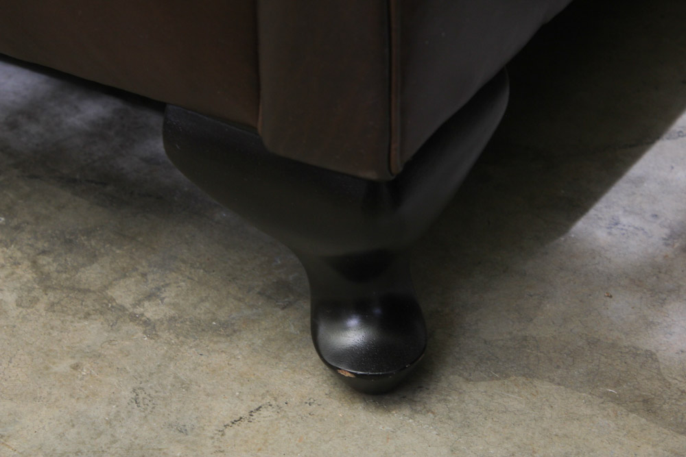 Bernhardt Leather and Fabric Oversized Armchair